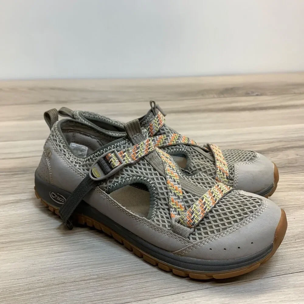 CHACO Odyssey Gray‎ Sport Water Sandal Shoes Little Kids Boys Girls Size 5 36